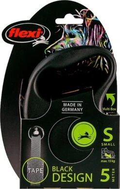 Hondenriem - Looplijn - FLEXI Rollijn BLACK DESIGN TAPE - S - ZWART - 5 Meter -Hondenartikelen Serie Winkel 765x1200 3