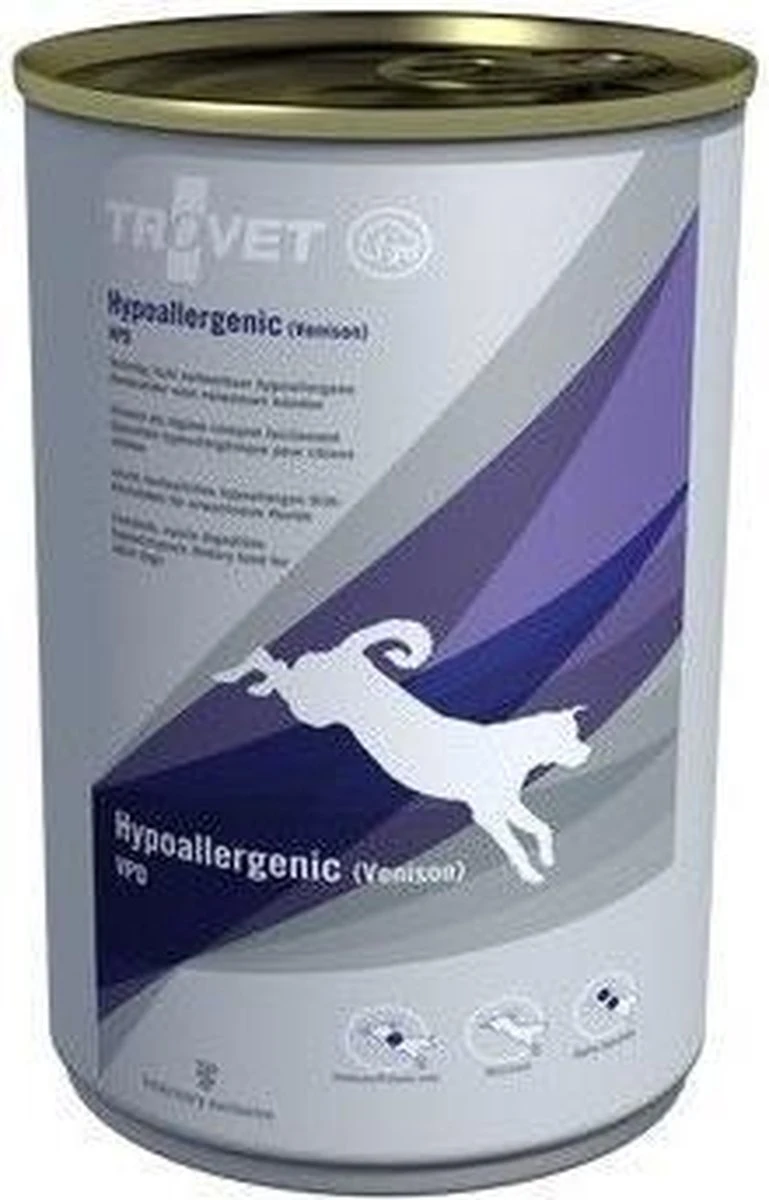 TROVET Hypoallergenic VPD (Venison) Hond - 12 X 400 Gr Blikken 3 TROVET Hypoallergenic VPD (Venison) Hond - 12 X 400 Gr Blikken