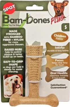 Spot Bam-Bones Plus Easy Grip - Veilig Kauwbot Voor Honden - Speciaal Voor Sterke Kauwers - Verzorgt Het Gebit Van De Hond - Rund Of Kip - S/M/L - Maat: Large, Smaak: Kip -Hondenartikelen Serie Winkel 784x1200 4