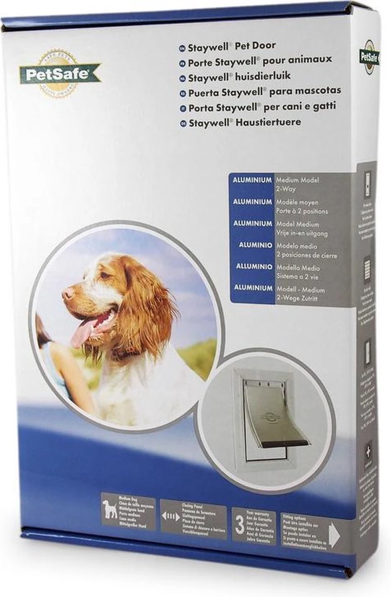 Staywell 620 Hondenluik - Aluminium - Wit 3 Staywell 620 Hondenluik - Aluminium - Wit