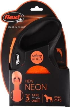 Flexi New Neon Tape - Hondenriem - Zwart/Oranje - M - 5 M - (<25 Kg) -Hondenartikelen Serie Winkel 791x1200 9