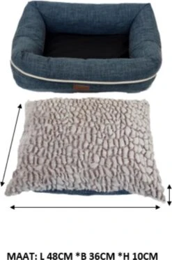 I-CiGO Homy Luxe - Hondenmand - In-kussen Dubbelzijdig Gebruik 70x60xH14cm/Blauw -Hondenartikelen Serie Winkel 795x1200 1