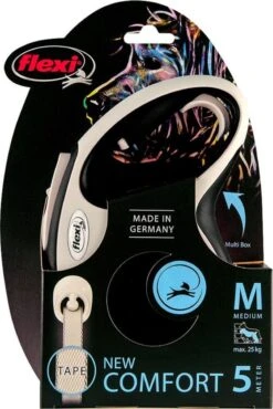 Flexi Rollijn New Comfort Tape M 5 M - Hondenriem - Zwart&Lichtgrijs -Hondenartikelen Serie Winkel 802x1200 4