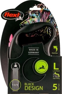 Hondenriem - Looplijn - FLEXI Rollijn BLACK DESIGN TAPE - L - ROZE - 5 Meter -Hondenartikelen Serie Winkel 802x1200 6