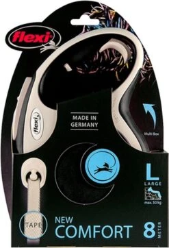 Flexi Rollijn New Comfort Tape L 8 M - Hondenriem - Zwart&Lichtgrijs -Hondenartikelen Serie Winkel 819x1200 1