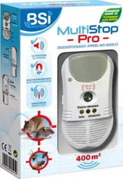 BSI - Multistop Pro - Ongedierteverjager Met 3-voudige Werking: Ultrasoon + Elektromagnetisch + Ioniserend - Ongediertebestrijding - Onhoorbaar Voor Mens - Bereik Tot 300 M² -Hondenartikelen Serie Winkel 826x1200 4