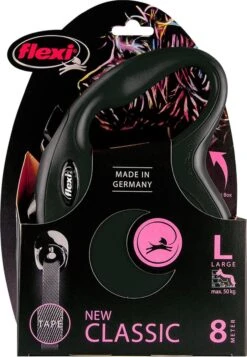 Flexi Rollijn New Classic Tape Large 8 M - Hondenriem - Zwart Tot 50kg -Hondenartikelen Serie Winkel 830x1200 2