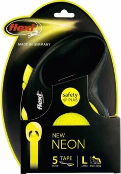 Flexi New Neon Tape - Hondenriem - Geel/Zwart - L - 5 M - (<50 Kg) -Hondenartikelen Serie Winkel 832x1200 1
