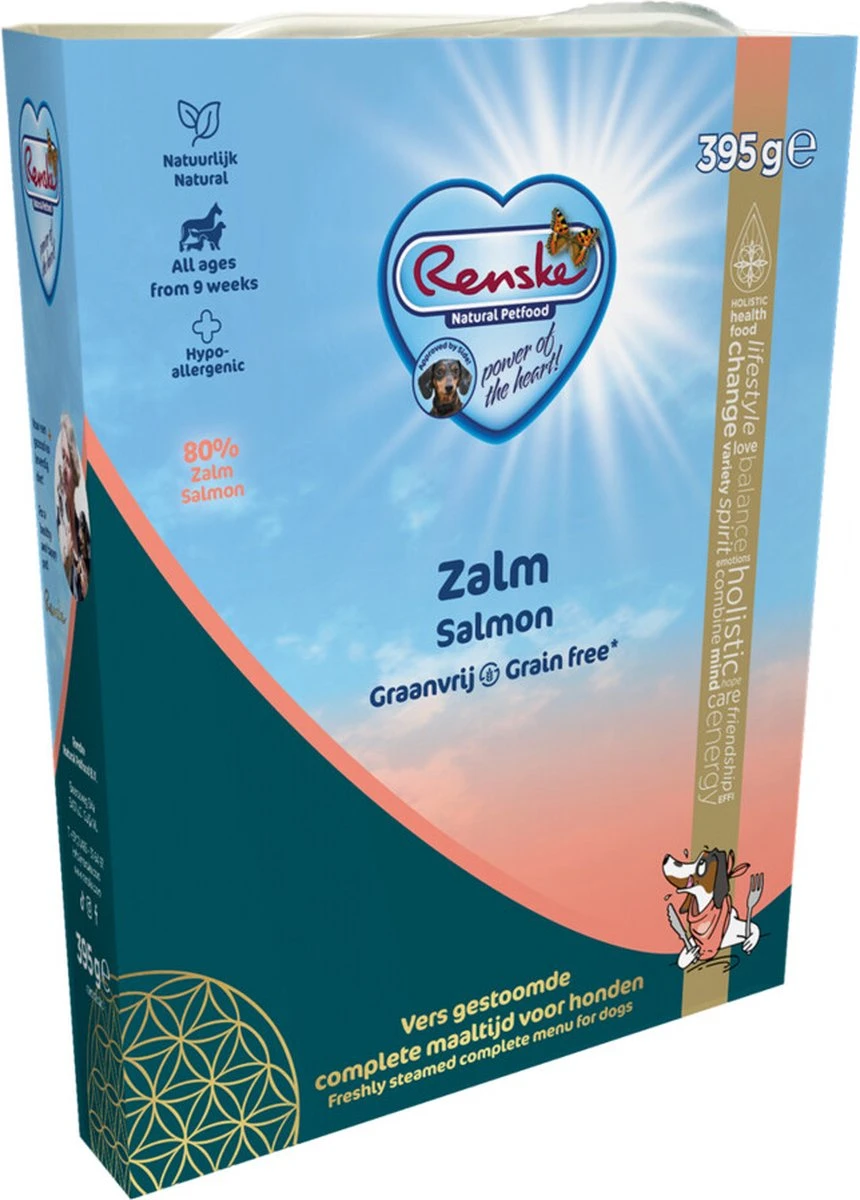 Renske Vers Vlees Zalm Graanvrij - Hondenvoer - 10 X 395 Gr 8 Renske Vers Vlees Zalm Graanvrij - Hondenvoer - 10 X 395 Gr - Afbeelding 6