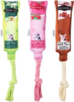 Merkloos Hondenspeelgoed - Piepspeelgoed - Trekspeeltje - Chocobruin