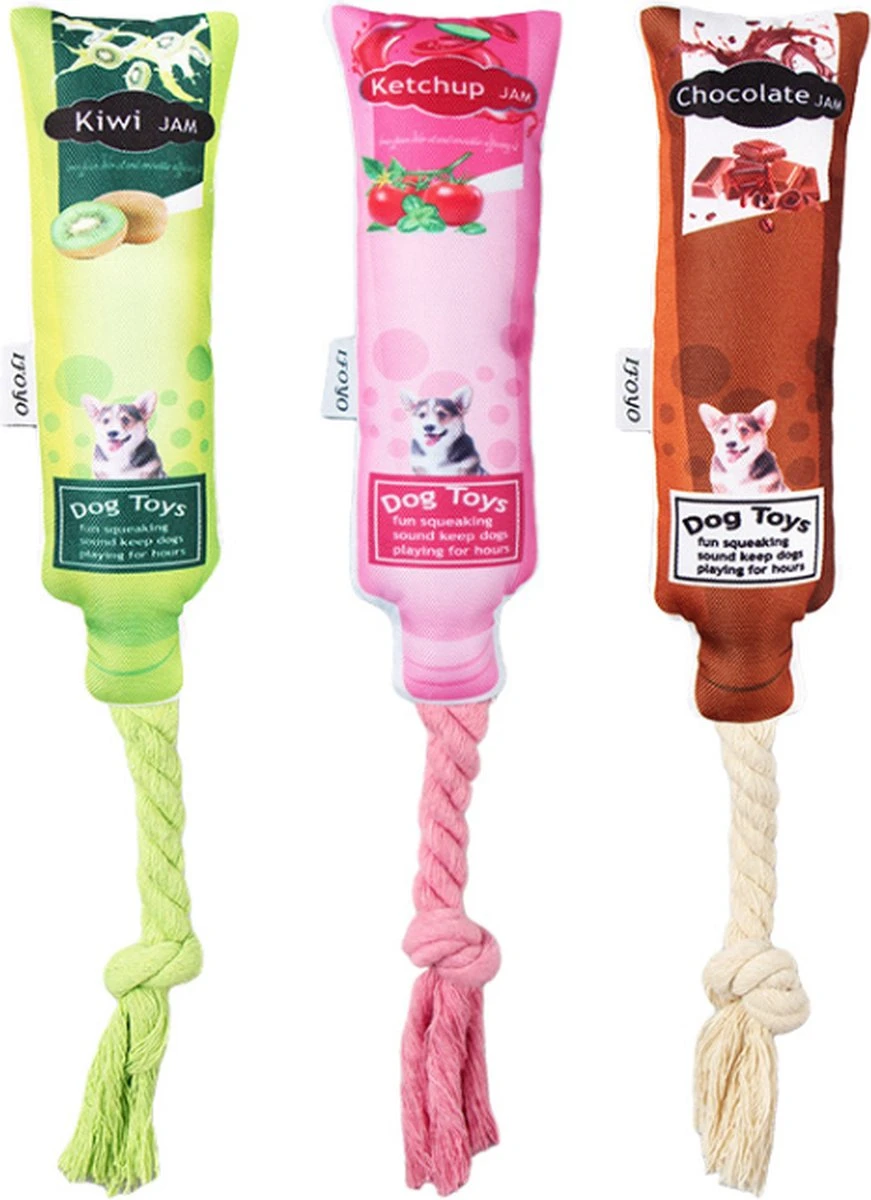 Merkloos Hondenspeelgoed - Piepspeelgoed - Trekspeeltje - Chocobruin 3 Merkloos Hondenspeelgoed - Piepspeelgoed - Trekspeeltje - Chocobruin