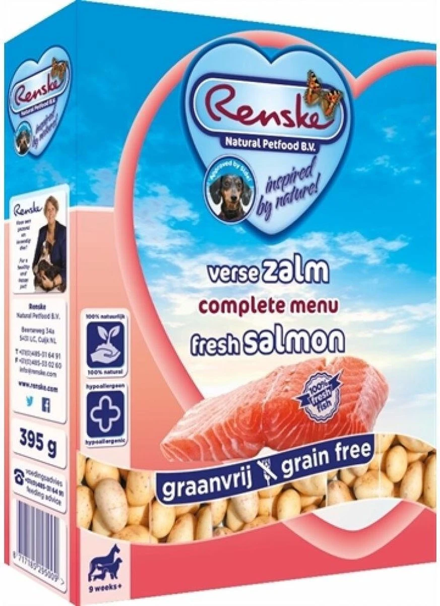 Renske Vers Vlees Zalm Graanvrij - Hondenvoer - 10 X 395 Gr 3 Renske Vers Vlees Zalm Graanvrij - Hondenvoer - 10 X 395 Gr