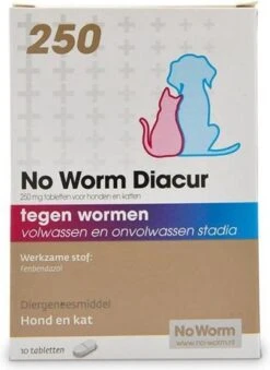 No Worm Diacur 500 Ontworming Hond En Kat 10 Tabletten -Hondenartikelen Serie Winkel 874x1200 3