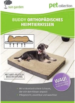 Sun Garden Buddy Orthopedisch Hondenkussen 120x72x10cm Antraciet -Hondenartikelen Serie Winkel 875x1200 3
