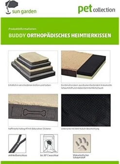 Sun Garden Buddy Orthopedisch Hondenkussen 120x72x10cm Antraciet -Hondenartikelen Serie Winkel 876x1200 2