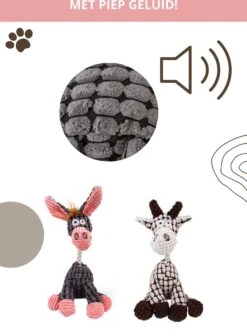 Honden Knuffel - Set Van 2 - Hondenspeelgoed Met Piep - Honden En Katten - Ezel En Giraf - Sellaio -Hondenartikelen Serie Winkel 881x1200 5