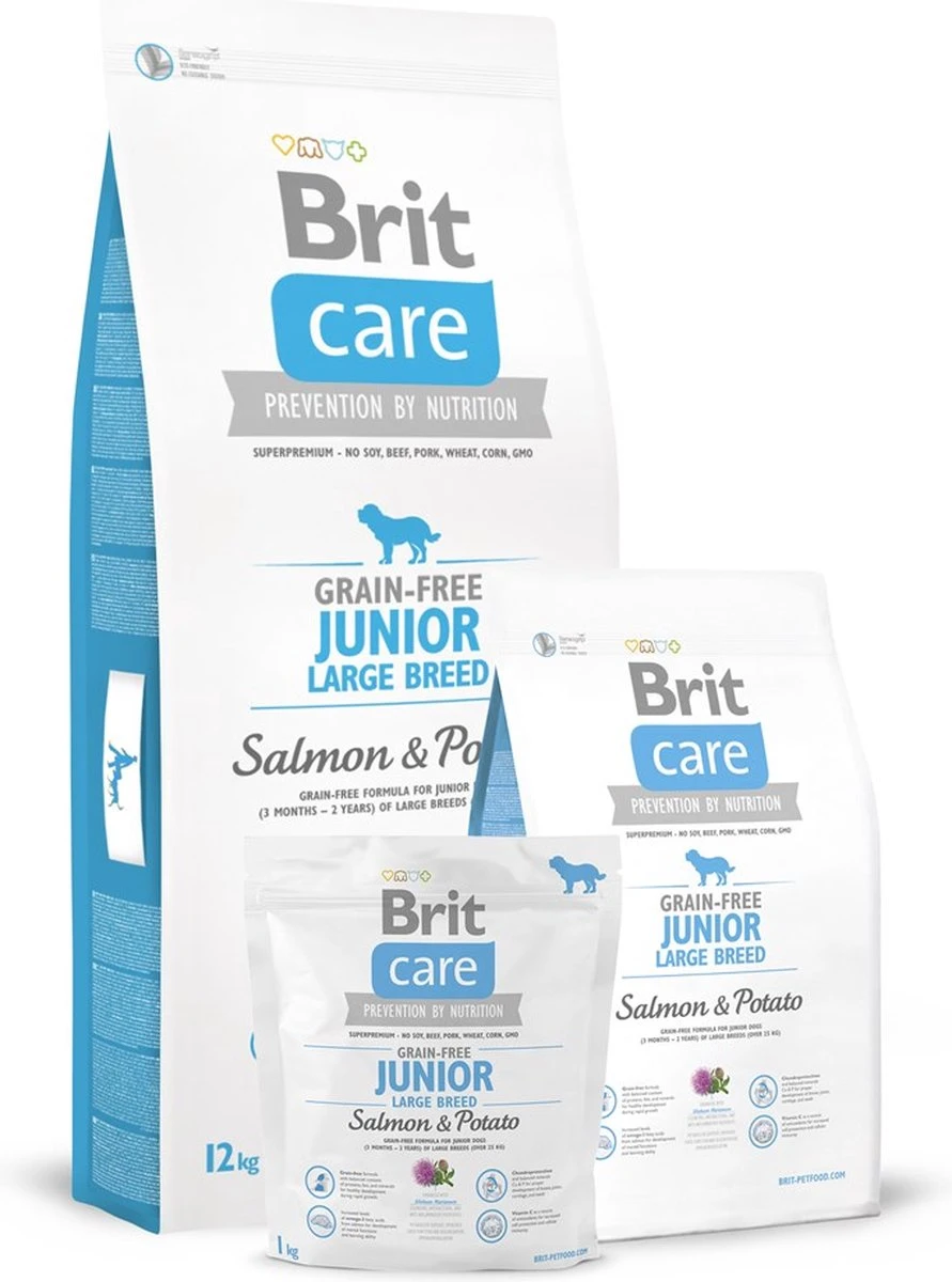 Brit Care Grain Free Junior Large Breed Salmon & Potato 12 Kg - Hond 3 Brit Care Grain Free Junior Large Breed Salmon & Potato 12 Kg - Hond