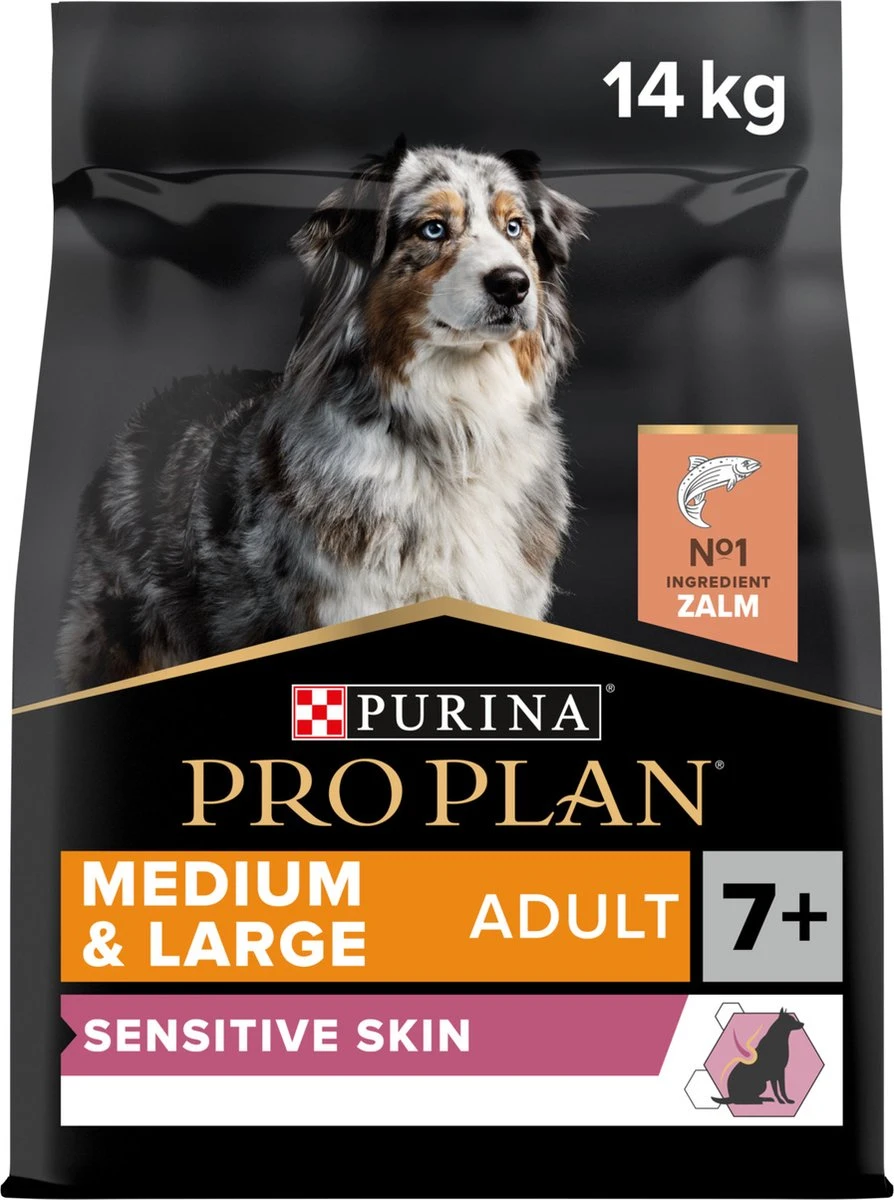 Pro Plan Medium & Large Adult 7+ (Senior) Sensitive Skin - Honden Droogvoer - Zalm - 14 Kg 11 Pro Plan Medium & Large Adult 7+ (Senior) Sensitive Skin - Honden Droogvoer - Zalm - 14 Kg - Afbeelding 9