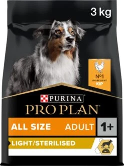 Pro Plan All Sizes Adult Light/Sterilised - Honden Droogvoer - Kip- 3 Kg -Hondenartikelen Serie Winkel 895x1200 3