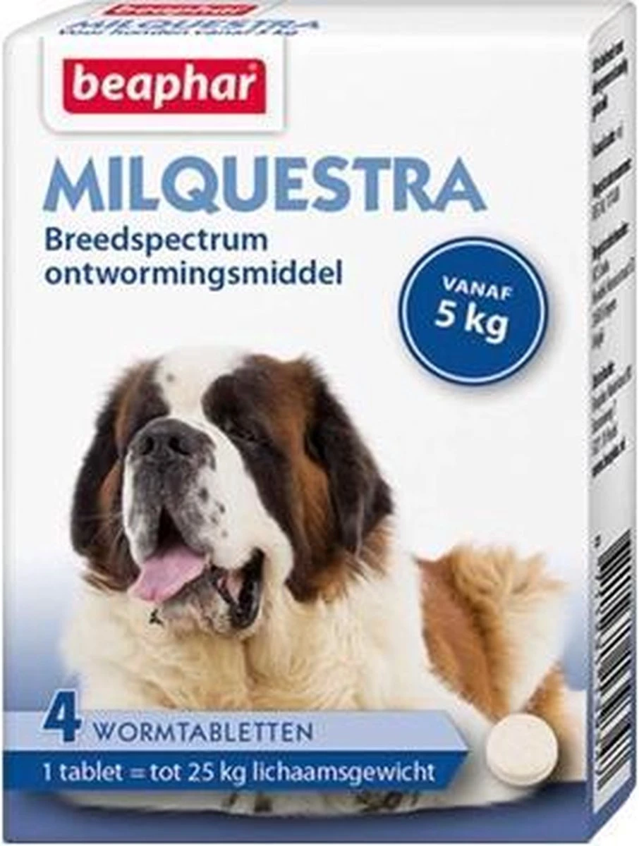 Beaphar Milquestra Ontworming Tabletten Hond 5-50kg 2 Tabletten 14 Beaphar Milquestra Ontworming Tabletten Hond 5-50kg 2 Tabletten - Afbeelding 12