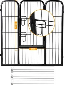 Merkloos Hondenren - Puppyren - Hondenkennel - 8 Kennelpanelen - Staal - 80 Cm Hoog - 640 Cm Omtrek - Uitbreidbaar 17 Merkloos Hondenren - Puppyren - Hondenkennel - 8 Kennelpanelen - Staal - 80 Cm Hoog - 640 Cm Omtrek - Uitbreidbaar -Hondenartikelen Serie Winkel 907x1200 1