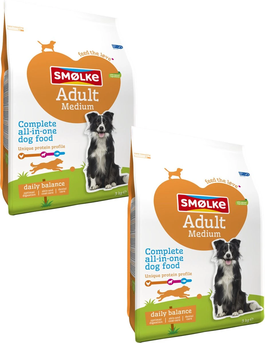 Smolke Adult Medium - Hondenvoer - 2 X 3 Kg