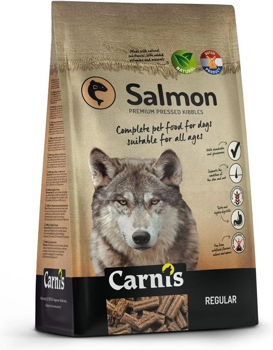 Carnis Salmon Regular Geperst Hondenvoer 12,5 Kg - Hond 3 Carnis Salmon Regular Geperst Hondenvoer 12,5 Kg - Hond