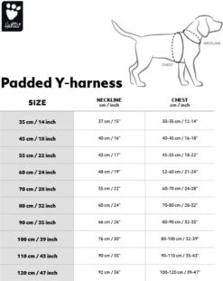 Hurtta Padded Tuig Y-Model Zwart - Hondenharnas - 80 Cm -Hondenartikelen Serie Winkel 952x1200 5