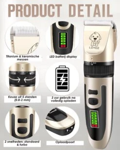 Joyage Professionele Hondentondeuse Voor Dikke Vacht – Honden Tondeuse & Hondentrimmer Tondeuse – Stille Tondeuse Katten & Honden Trimset Lang Haar – Trimmer Hond - Hondentondeuse Draadloos - Tondeuse Voor Honden - Tondeuse Hond Dikke Vacht -Hondenartikelen Serie Winkel 962x1200 1