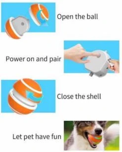 Merkloos Slimme Interactieve Zelf Rollende Bal Voor Honden - 3 Speelmodi - Honden Speelgoed - Hondenspeeltjes - USB Oplaadbaar - Met Afstandsbediening - Intelligente Automatische Roterende Waterproof Led Bal Met Afstandsbediening - Oranje -Hondenartikelen Serie Winkel 965x1200 5